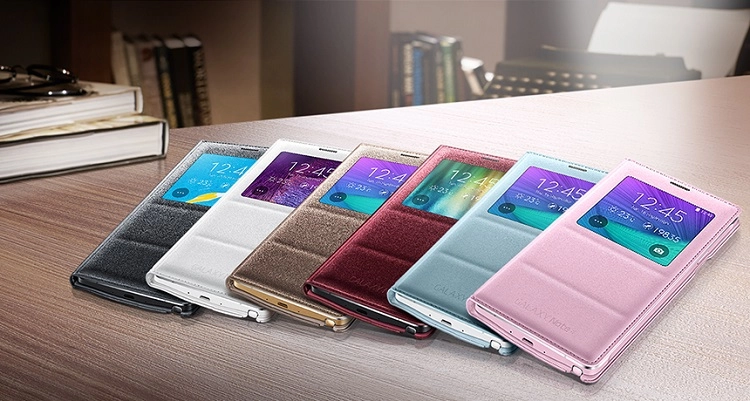 Bao Da Samsung Galaxy Note 4 S View Flip Cover Padding Chính Hãng Màu Trắng